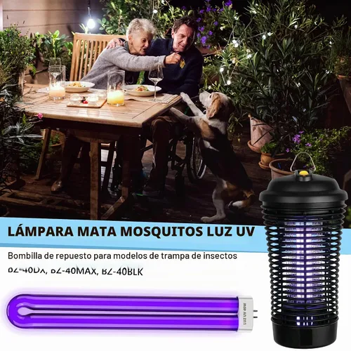 Vista 7 de 2 bombillas de repuesto para exterminador de insectos, bombilla negra de 40 W compatible con Black Flag Bug Zapper modelo BZ-40DX, BZ-40MAX