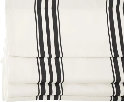 Vista 6 de Persianas romanas sin cordón, persianas romanas para ventanas con rayas negras de bloqueo total premium, persianas romanas personalizadas de tela