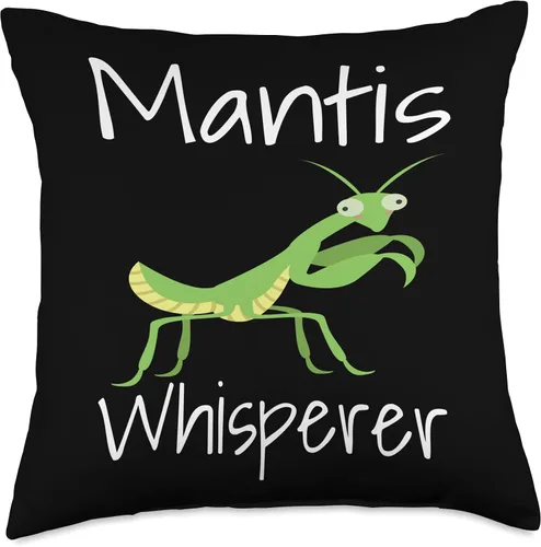 Vista 5 de Funny Praying Mantis Gifts Funny Whisperer Praying Mantis Humor Bug Lover - Almohada de 16 x 16 pulgadas, multicolor