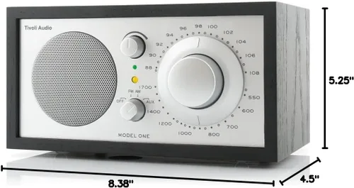 Vista 7 de Tivoli Audio Radio de mesa Model One AM/FM (negro ceniza/plata)