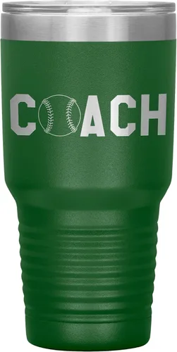 Vista 19 de Vaso de entrenador de béisbol, regalo de entrenador de béisbol, 30 onzas, con aislamiento, grabado de acero inoxidable, color negro