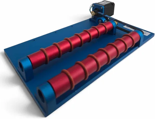 Vista 2 de Mini rotatorio de dos ejes. ideal para máquina de grabado láser de CO2 K40/D40