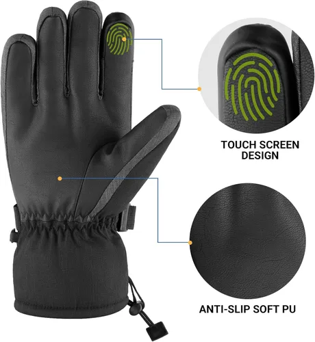 Vista 5 de ATEPA Unisex-Adult Ski Gloves