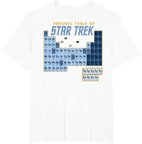 Vista 6 de Star Trek Camiseta de mesa periódica de la serie original, Negro, S