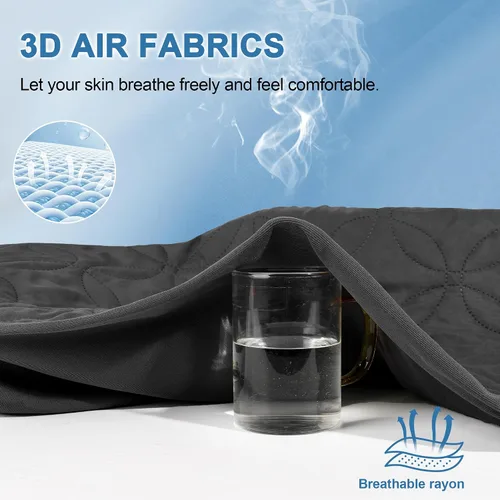 Vista 6 de GUHER Protector de colchón impermeable tamaño individual, funda de cama transpirable de tela de aire 3D, funda protectora de colchón, sin ruido