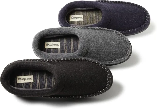Vista 2 de Dearfoams Men's Thompson Cozy Memory Foam Indoor Outdoor Clog House Slipper