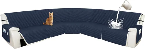 Vista 115 de Arfntevss Fundas de sofá modular reclinable, 10% impermeable, en forma de L, para sillón reclinable en forma de L, funda seccional lavable
