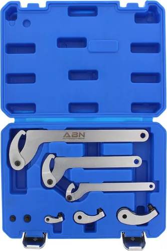 Vista 6 de ABN Juego de herramientas de llave inglesa ajustable de gancho y pasador, juego de 8 piezas - Bicicleta, bicicleta, collar de suspensión