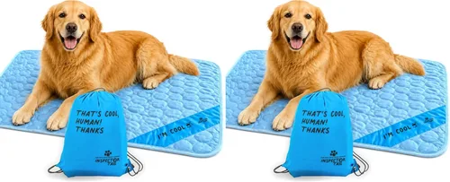 Vista 9 de INSPECTOR TAIL 3D ChillPocket - Alfombrilla de enfriamiento para perros con bolsa de cuerda y células de aire para una mejor circulación