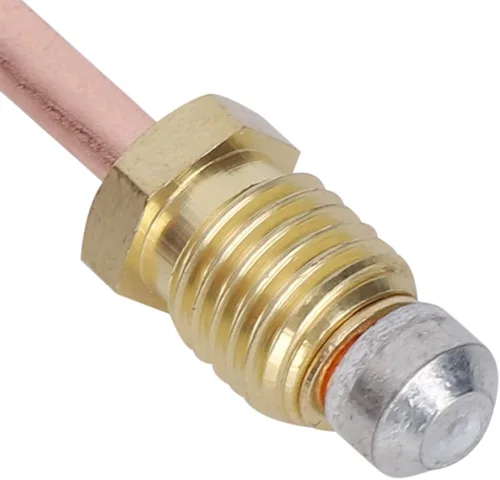 Vista 6 de Sonda de termopar roscada con rosca M8, 23.622 in, sensor de quemador de gas para hoguera, chimenea, parrilla de barbacoa