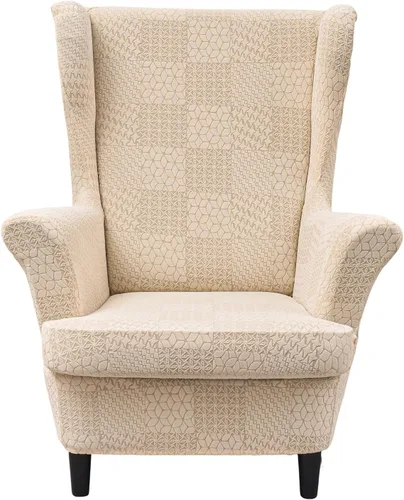 Vista 99 de Eco-Ancheng Funda para silla Wingback, 2 piezas, respaldo de ala, fundas de elastano para sillón con respaldo de ala, fundas para sillón con parte