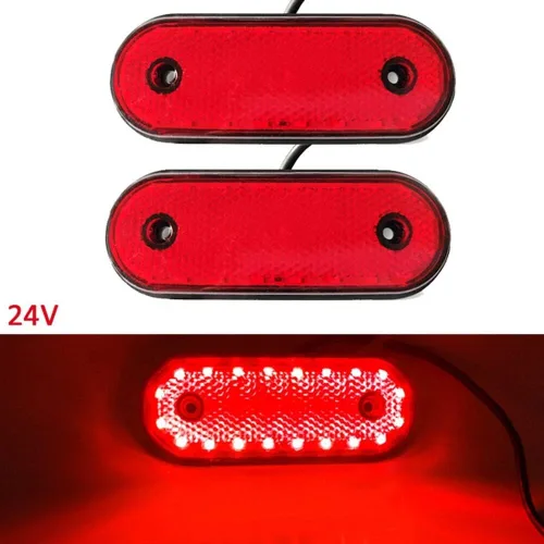 Vista 4 de 4 luces de marcador de remolque impermeables de 24 V 4 LED para remolque, luz indicadora de espacio montada en superficie, lámpara indicadora