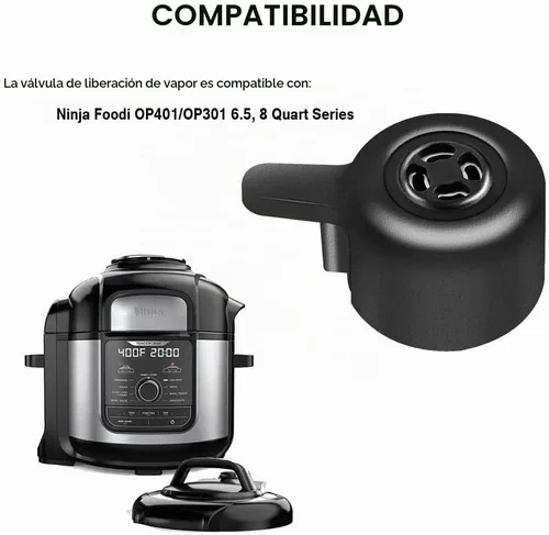 Vista 5 de Mango de válvula de liberación de vapor para Ninja Foodi OP401/OP301 6.5, 8