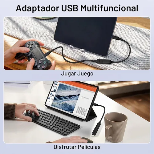 Vista 6 de USB C al adaptador del USB 3.0, varón del adaptador del USB C Android a USB a la hembra OTG Cable On The Go para Samsung Galaxy S26 S25 Edge Ultra