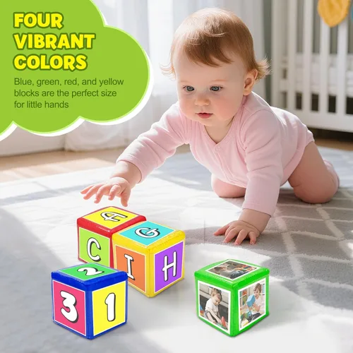 Vista 13 de Eamay Juego de 4 cubos de bolsillo para aprender, a partir de 5 meses. Juego de 2