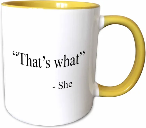 Vista 12 de 3dRose Taza negra de dos tonos de 11 oz con texto en inglés "That's What She Said