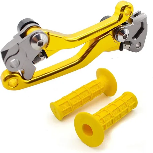 Vista 7 de Krace Juego de palancas de freno y embrague CNC para motocicleta todo terreno, compatible con Yamaha YZ65 2018, con agarres de goma de 22 mm de 7/8