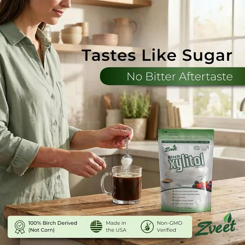 Vista 2 de Edulcorante de Abedul Xylitol de Zveet (fabricado en EE. UU)