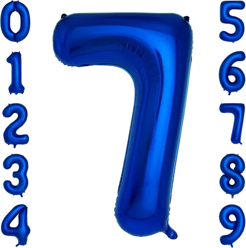 Vista 12 de Globos azul marino con el número 0 de 40 pulgadas, globos grandes de papel de aluminio de helio para fiesta de cumpleaños, decoraciones