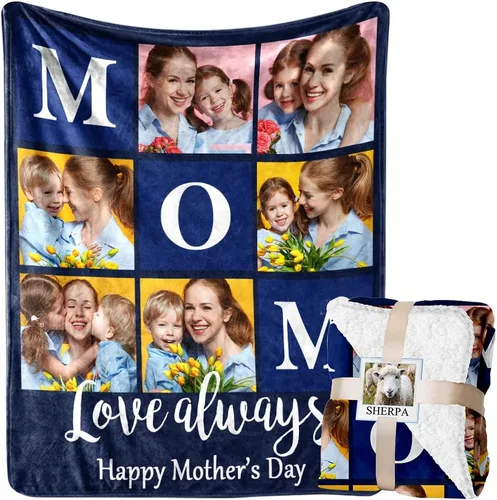 Vista 27 de Envía al Día Siguiente Manta Personalizada con Imagen para Mi Esposa Manta Foto Personalizada Regalo de Boda para Pareja Día de San Valentín