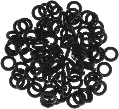 Vista 4 de PiercingJ 100 piezas de junta tórica negra para piercing de oreja Kit 14G 12G 10G 8G 6G 4G 2G 0G 00G 1/2 "... 3/4