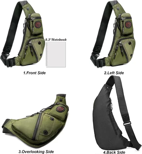 Vista 32 de Nicgid Sling Bag - Mochila bandolera para hombre), LYSB01NH075BJ-SPRTSEQIP