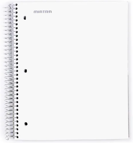 Vista 22 de Mintra Office Cuadernos de Espiral Duraderos, 5 Materias (Hielo Ártico, Rayado Universitario 1pk)