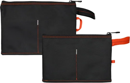 Vista 3 de Hultafors Work Gear HT5102 - Bolsas multiusos con cremallera, portaherramientas de poliéster balístico resistente, cierre de bucle para colgar