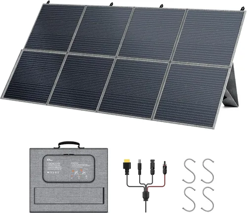 Vista 11 de Panel solar portátil de 100 W para generador de central eléctrica, célula solar plegable de 19.8 V con batería de alta eficiencia, impermeable IP65
