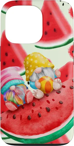 Vista 10 de Summertime with My Gnomies Watermelon Retro Beach Summer Case for iPhone 17