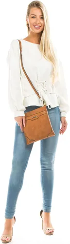 Vista 20 de Bolso bandolera clásico de tamaño mediano con placa dorada