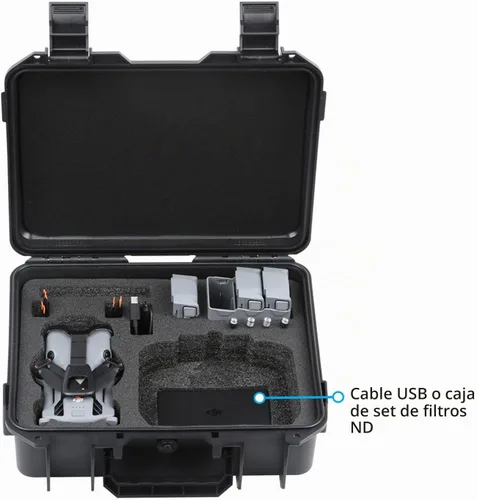 Vista 3 de Mini 5 Pro Estuche de transporte duro, estuche de almacenamiento de viaje portátil para DJI Mini 5 Pro Accesorios para RC 2/RC-N3 controlador