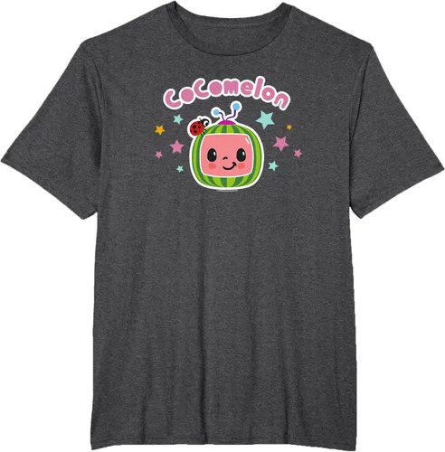 Vista 21 de CoComelon Camiseta clásica con logotipo de cara sonriente centrada, Negro