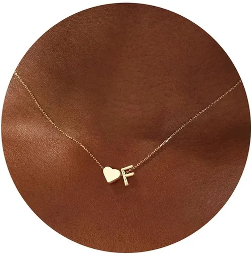 Vista 51 de Turandoss Mothers Day Gifts for Mom Wife - Dainty 18K Gold Plated Heart Initial A-Z Pendant Necklace Trendy Jewelry Heart Necklaces Birthday Mothers