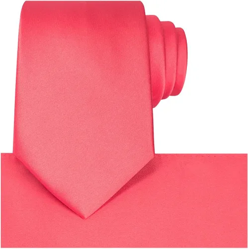 Vista 185 de KissTies Juego de corbatas de satén para hombre + pañuelo de bolsillo