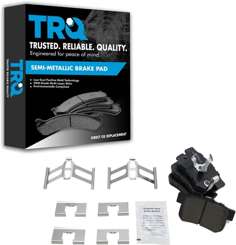 Vista 142 de TRQ Pastillas de freno delanteras semi metálicas compatibles con Ford Expedition 2018-2021 F-150 2018-2020 Lincoln Navigator 2018-2022