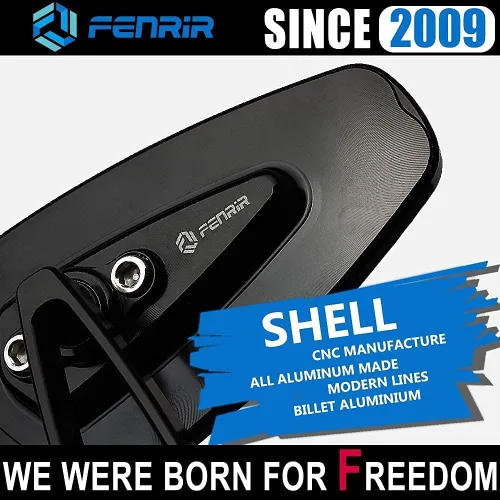 Vista 6 de FENRIR Espejo de motocicleta con adaptador para BMW RNINET F800R (2014-2020) S1000R R1200R R1250R F900R S1000RR(2008-2018) F900XR S1000XR R18 R12