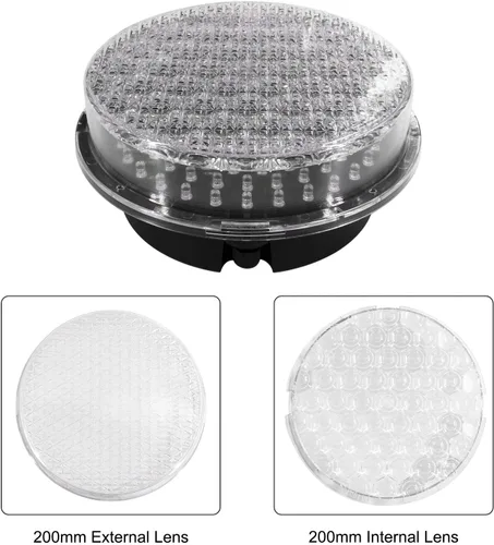 Vista 5 de BBMi DC9-36V 200mm (8inch) Señal de tráfico de Stop & Go rojo/verde, IP65 impermeable industrial advertencia LED luz de parada
