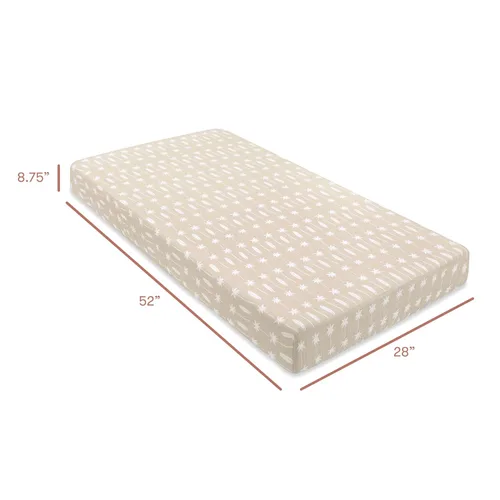 Vista 3 de Babyletto Sábanas para cuna 100% algodón orgánico, con certificado GOTS, ajustadas 360°, muselina ultra suave y transpirable - Beach Bum