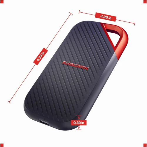 Vista 8 de Sandisk 4TB Extreme PRO Portable SSD, Up to 4000MB/s Read Speeds -New