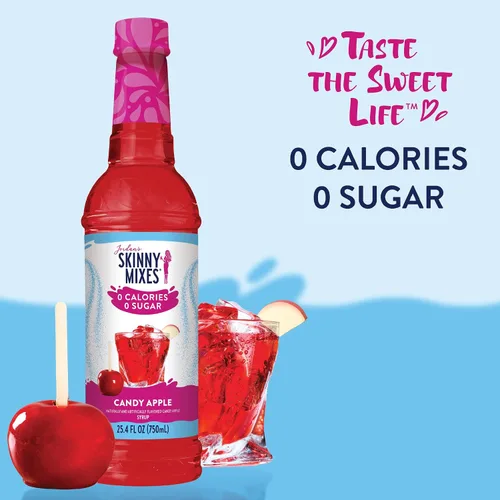 Vista 4 de Jordan's Skinny Mixes - Jarabe de manzana de caramelo sin azúcar, 0 calorías, 0 azúcar, 0 carbohidratos, sin gluten, apto para ceto, fabricado