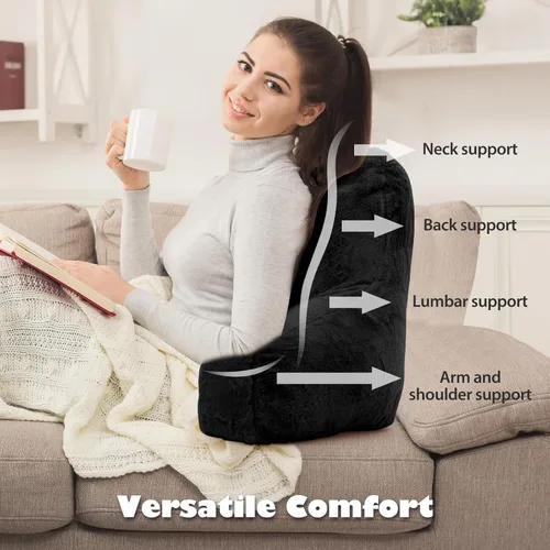Vista 3 de Almohada de lectura para sentarse en la cama para adultos, almohada de lectura estándar con espuma viscoelástica, almohada de respaldo para cama
