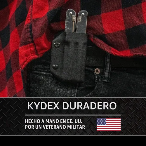 Vista 2 de Clip & Carry Kydex - Funda multiherramienta para Victorinox SWISSTOOL, fabricada en Estados Unidos (multiherramienta no incluida)