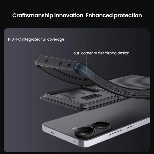 Vista 3 de Para Xiaomi Poco X7 Pro Case, Slim Case Funda protectora con protector de cámara PC duro y TPU Funda delgada antiarañazos para xiaomi Poco X7 Pro 5G