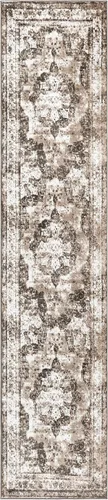 Vista 3 de Unique Loom Sofia Collection - Alfombra de pasillo Salle Garnier (2 pies 7 pulgadas x 12 pies, marrón claro/marrón)