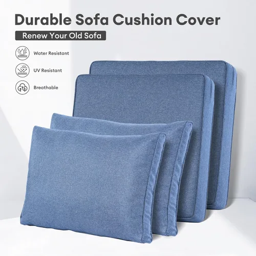 Vista 3 de ovios Fundas de Cojín de Patio, Funda de Cojín Impermeable para Muebles de Exterior, Sofá, Sillón, Silla, Funda de Cojín de Respaldo de Loveseat