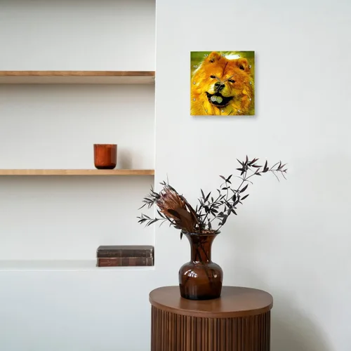 Vista 8 de 3dRose LLC Chow Chow Reloj de pared, 10 x 10 pulgadas