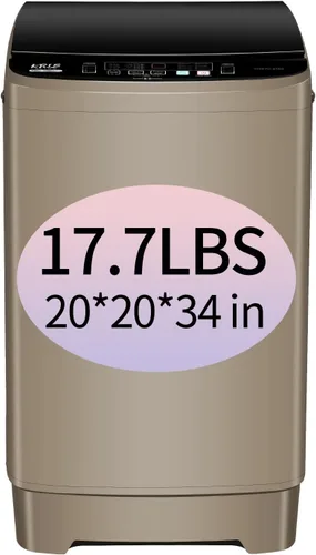 Vista 12 de KRIB BLING Lavadora completamente automática con pantalla LED, bomba de drenaje de lavadora de 25 libras, 10 programas y 8 opciones de niveles