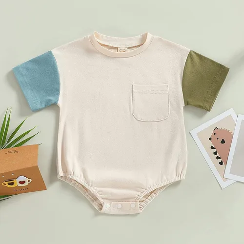 Vista 3 de Twopumpkin Mameluco de burbujas para bebé niño, sudadera con cuello redondo, camisa de manga larga de gran tamaño, ropa de otoño e invierno