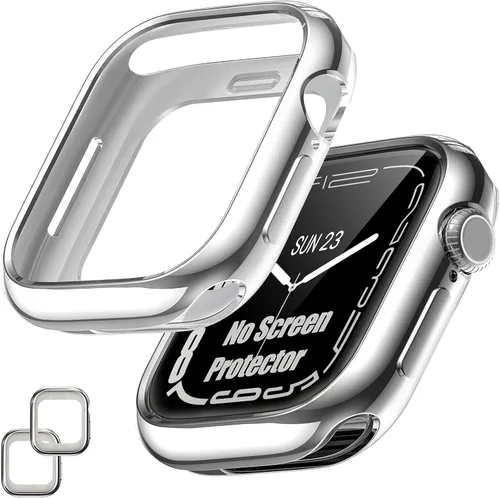 Vista 11 de [Paquete de 2] Funda protectora para Apple Watch SE3/SE2/SE/Series 6/5/4 de Negro+Negro